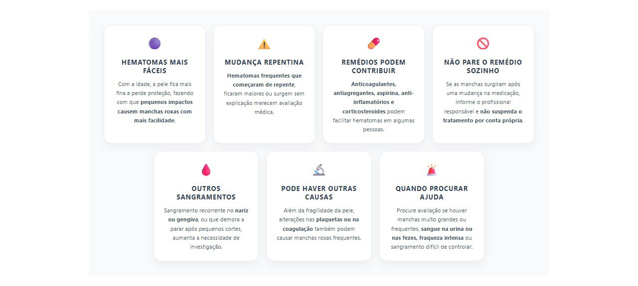 Manchas roxas sem bater: 7 sinais de que vale investigar