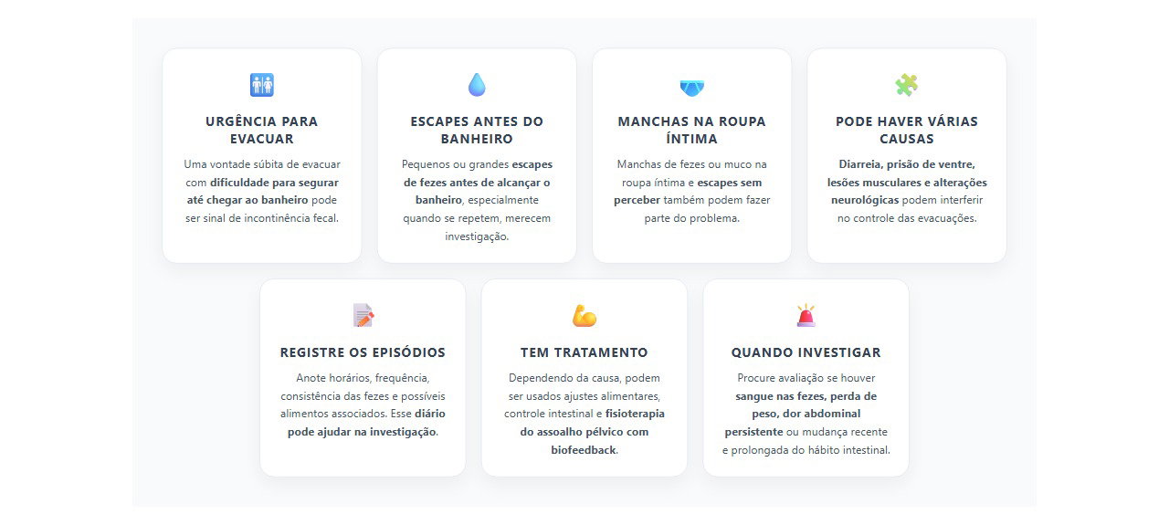 Incontinência fecal: 7 sinais de que a urgência para evacuar merece avaliação