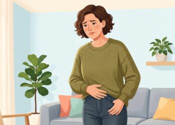 Sensação de peso ou de “bola” na vagina ao ficar em pé pode estar ligada ao prolapso vaginal.