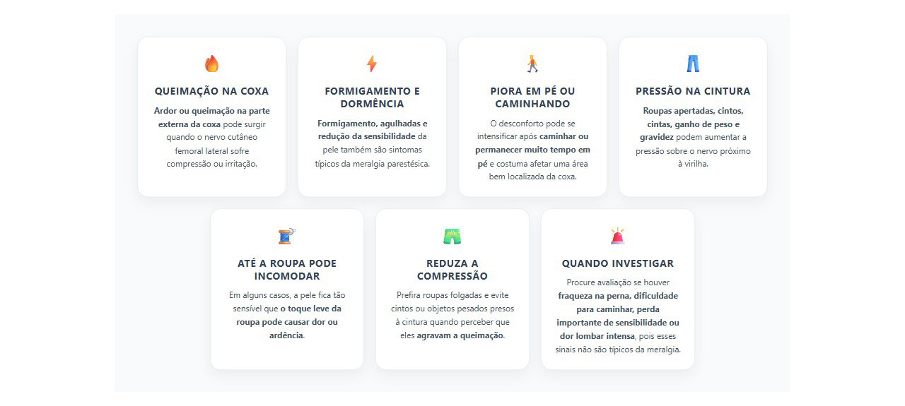 Queimação na parte externa da coxa: 7 sinais de meralgia parestésica