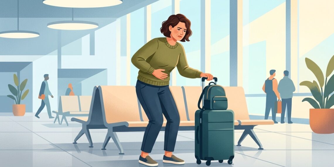 Mudanças na rotina durante viagens podem favorecer prisão de ventre e desconforto abdominal.