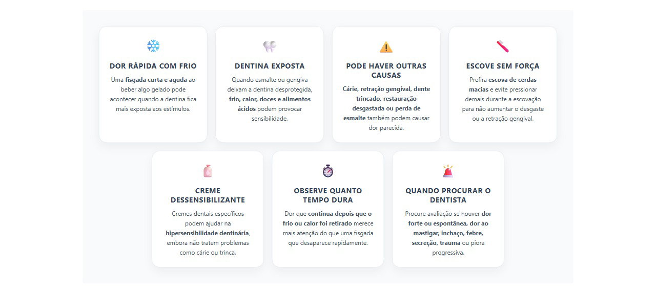 Dente sensível ao frio: 7 sinais e causas que merecem atenção