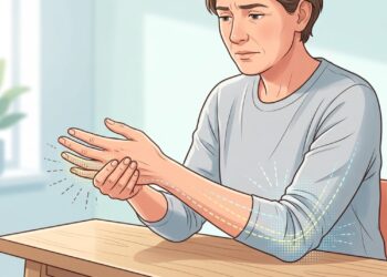 Formigamento no mindinho e no anelar com o cotovelo dobrado pode indicar compressão do nervo ulnar.