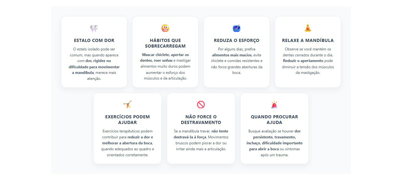Mandíbula estalando e dolorida: sinais de sobrecarga da articulação
