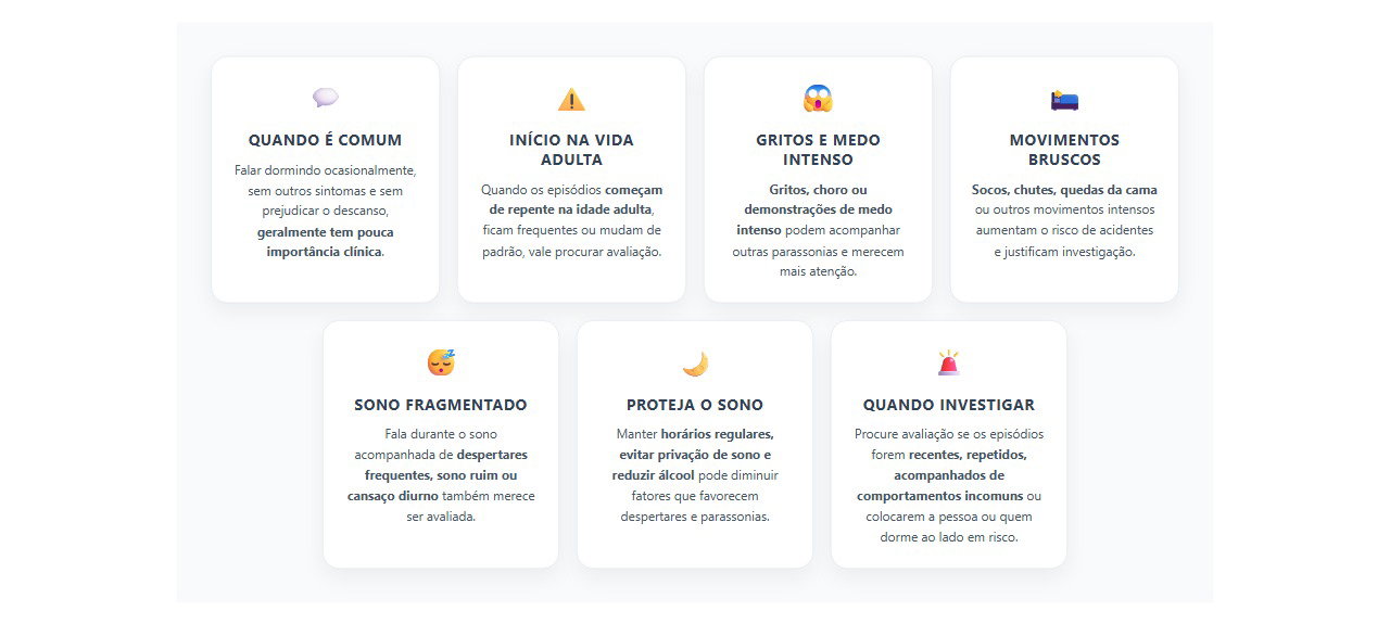 Falar dormindo na vida adulta: sinais que indicam quando investigar