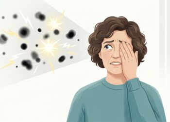 Pontinhos pretos e flashes que surgem de repente na visão precisam de avaliação oftalmológica rápida.