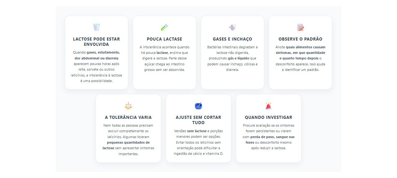 Barriga estufada após leite ou sorvete: sinais de intolerância à lactose