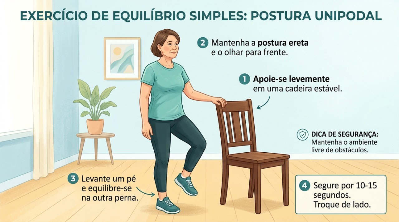 Exercícios de equilíbrio e força podem contribuir para uma caminhada mais segura.