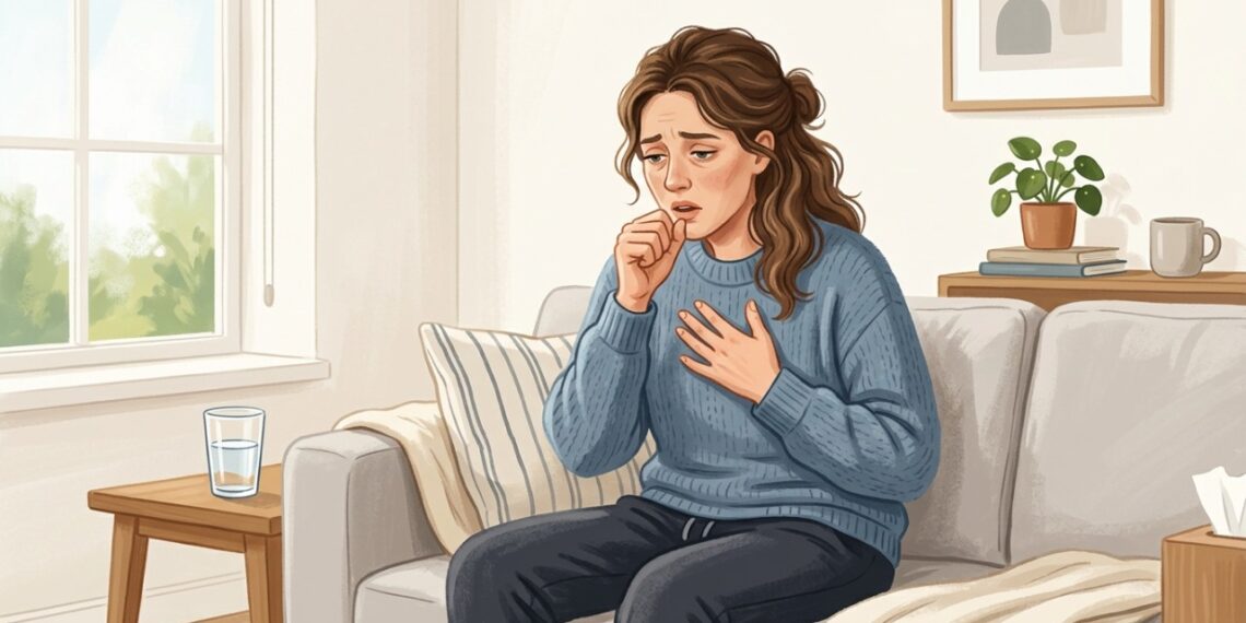 A tosse pode persistir por algum tempo mesmo depois que os principais sintomas da gripe melhoram.