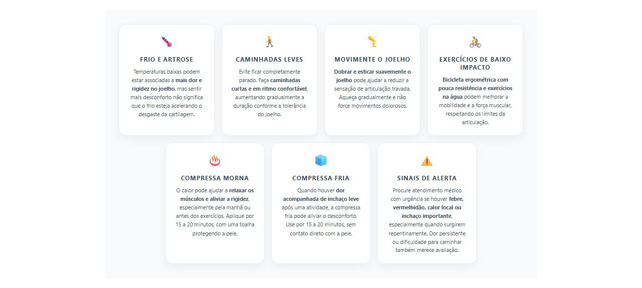 Dor no joelho no frio: 7 cuidados para aliviar a dor e a rigidez HTML