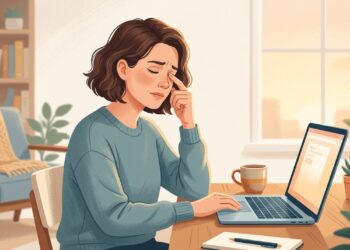 O tremor da pálpebra pode surgir no fim do dia e estar associado ao cansaço, estresse e falta de sono.