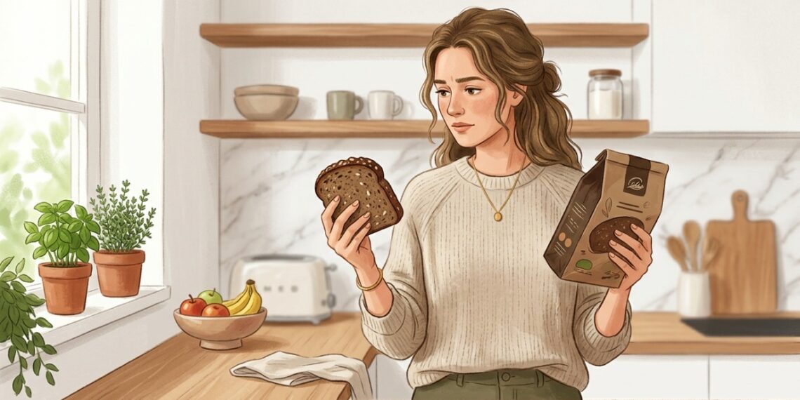 A cor escura do pão não garante que ele seja integral; conferir a embalagem ajuda a identificar sua composição.