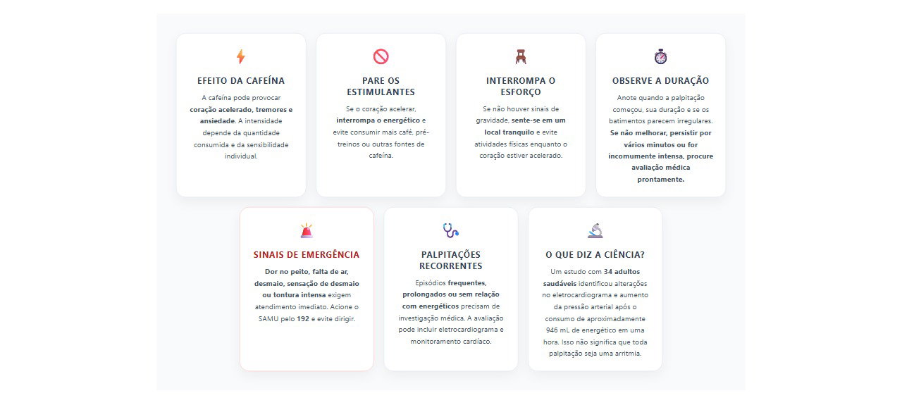 Coração acelerado após energético: 7 sinais e cuidados que você precisa conhecer