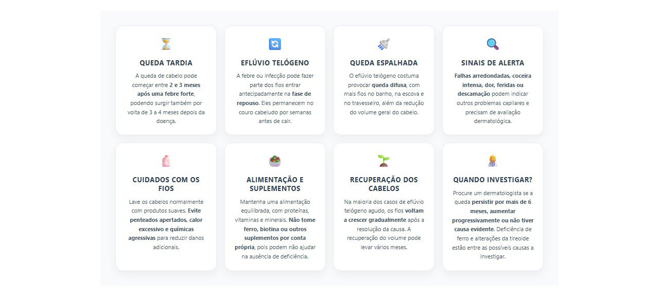 Queda de cabelo após febre forte: 8 sinais e cuidados essenciais