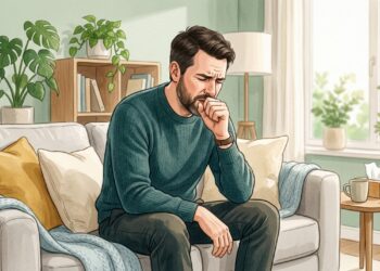 A tosse pode persistir por algumas semanas após o resfriado devido à irritação residual das vias respiratórias.