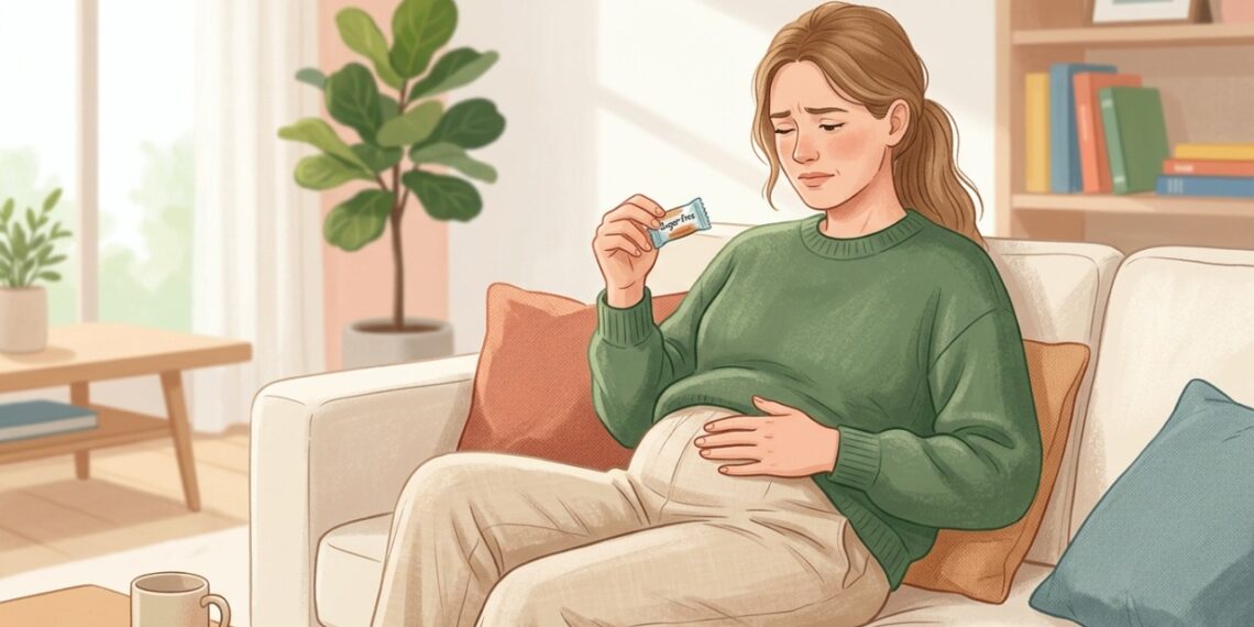 Balas sem açúcar podem provocar gases e inchaço abdominal devido à presença de determinados adoçantes.