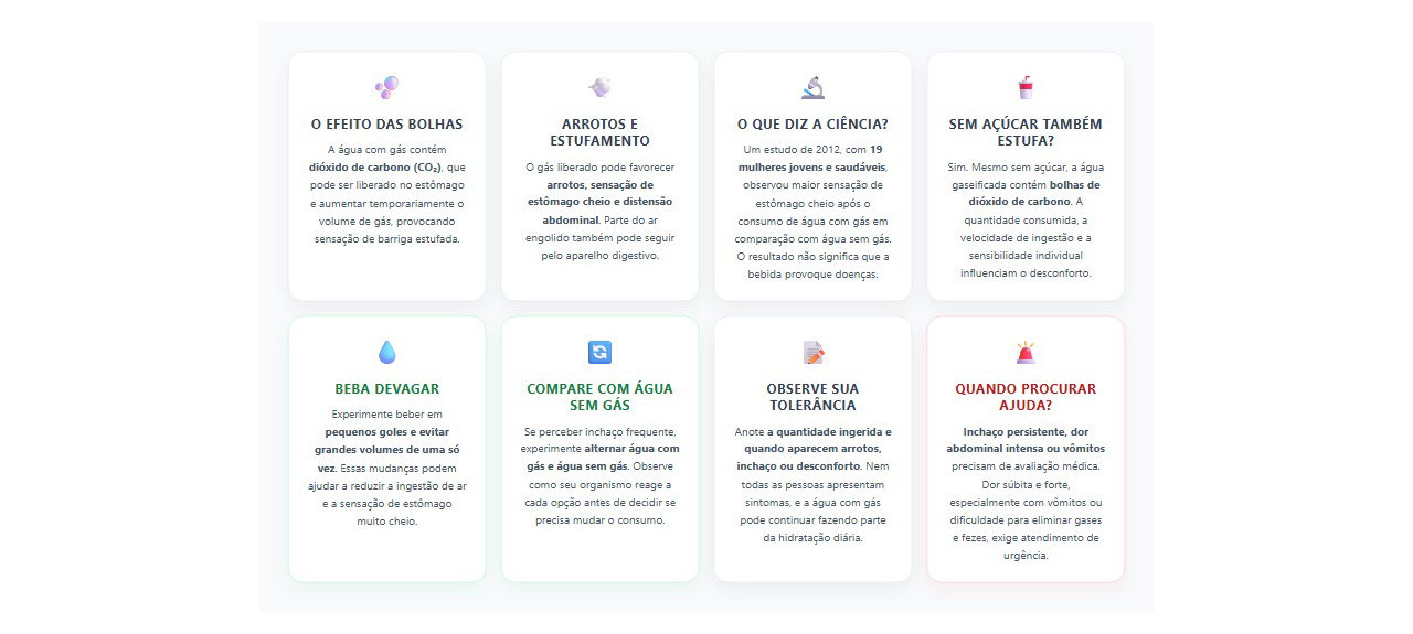 Água com gás estufa a barriga? 8 fatos sobre as bolhas e o desconforto abdominal