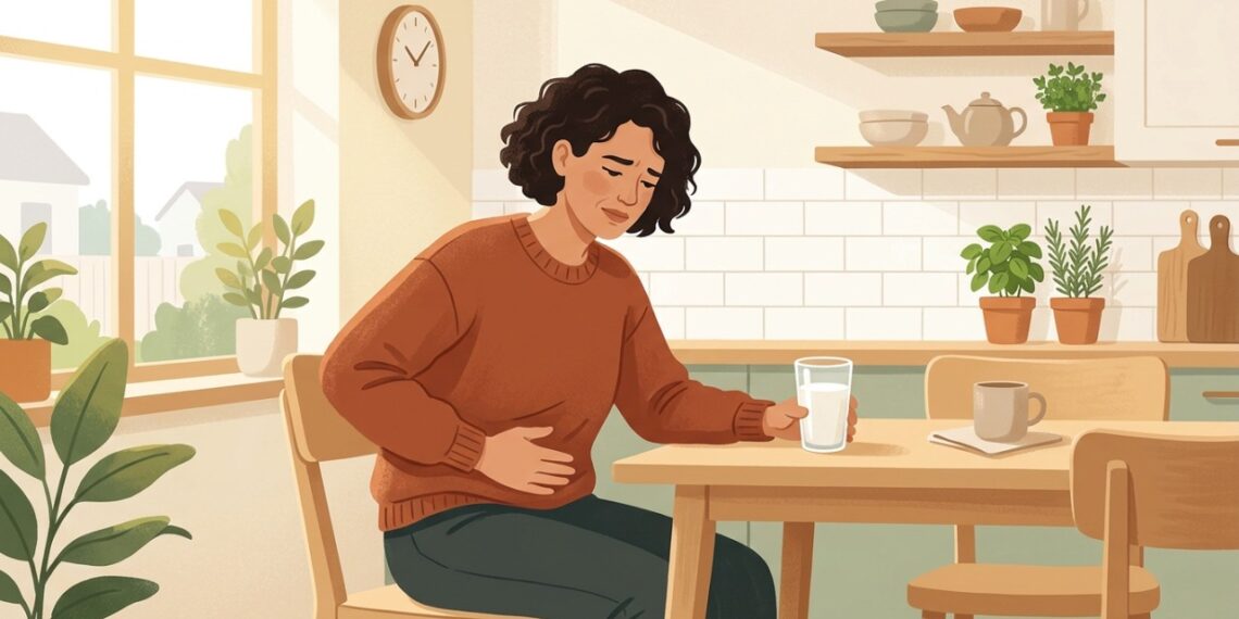 A dor de barriga horas depois de tomar leite pode estar relacionada à dificuldade de digerir a lactose.
