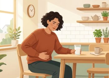 A dor de barriga horas depois de tomar leite pode estar relacionada à dificuldade de digerir a lactose.