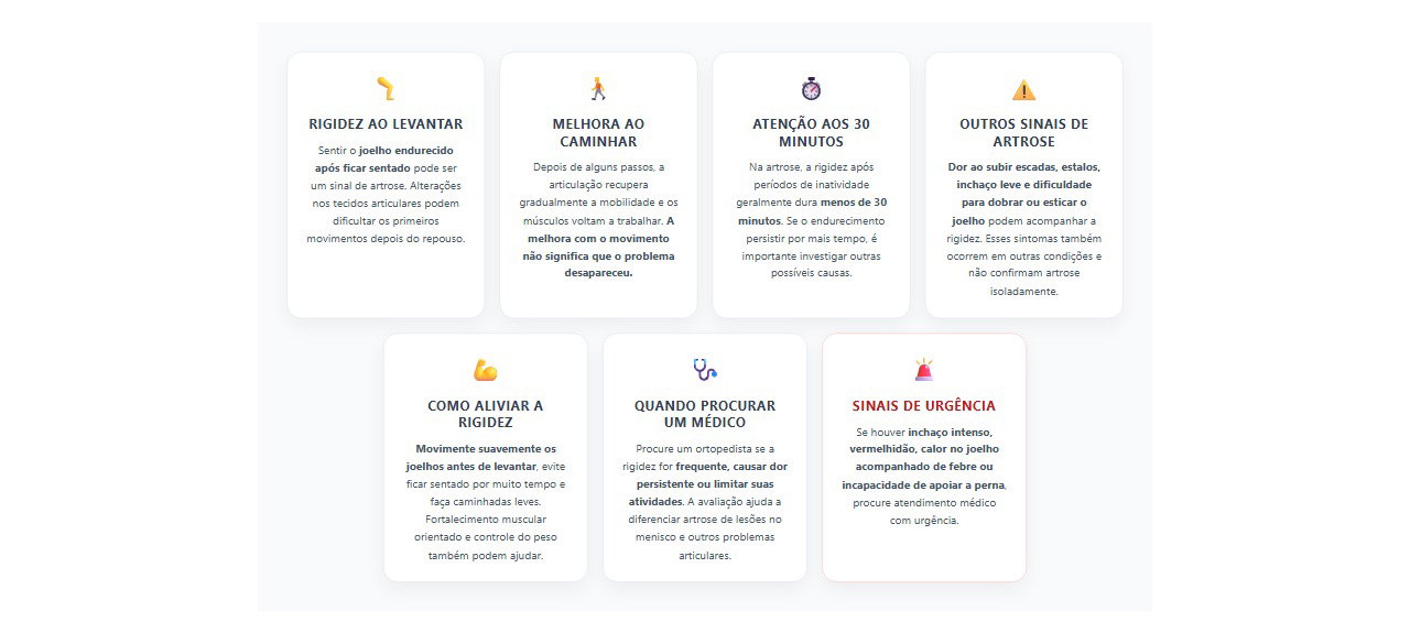Joelho rígido ao levantar do sofá: 7 sinais, causas e cuidados essenciais