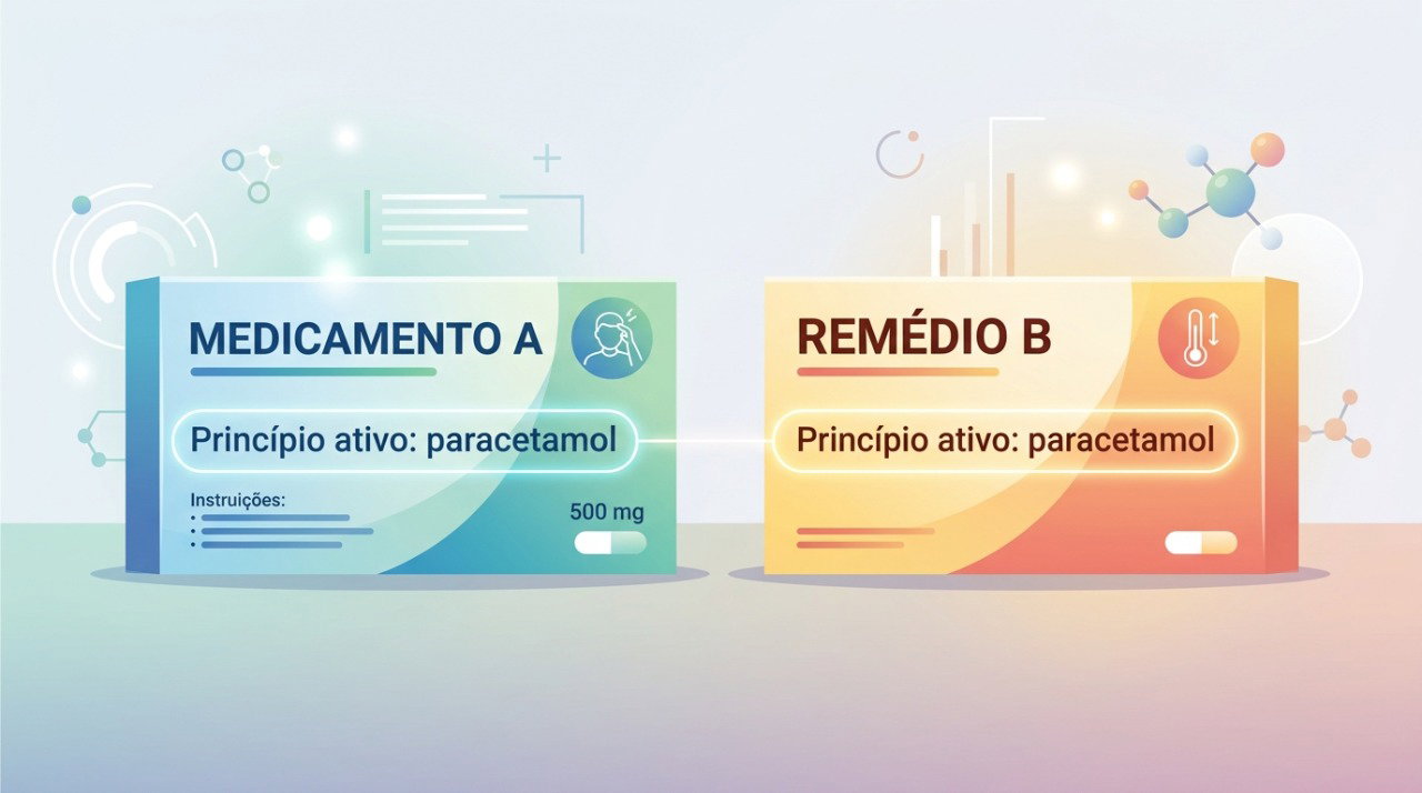 Comparar o princípio ativo nas embalagens ajuda a identificar medicamentos com ingredientes repetidos.