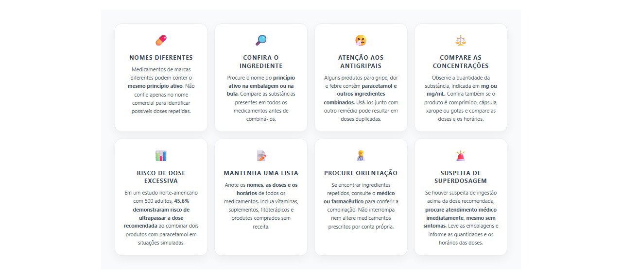 Remédios com o mesmo princípio ativo: 8 cuidados para evitar doses repetidas