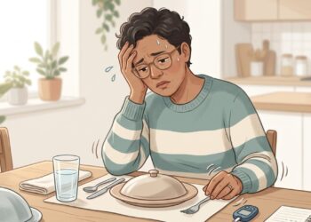 Tremor e suor antes do almoço podem indicar queda da glicose em pessoas com diabetes.