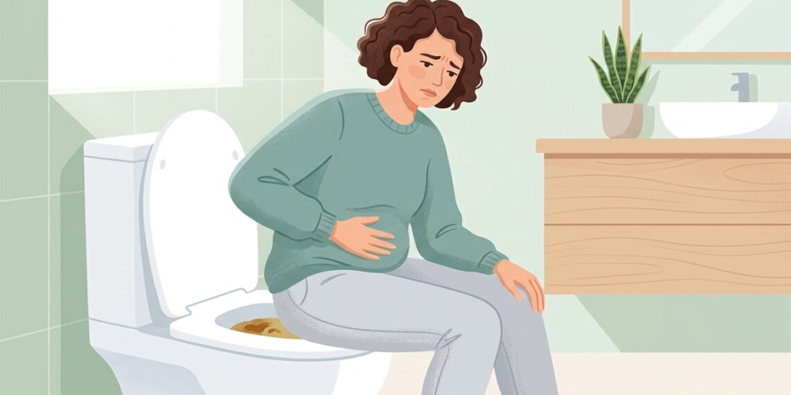 O intestino preso pode causar a saída de fezes líquidas mesmo quando há fezes endurecidas acumuladas.