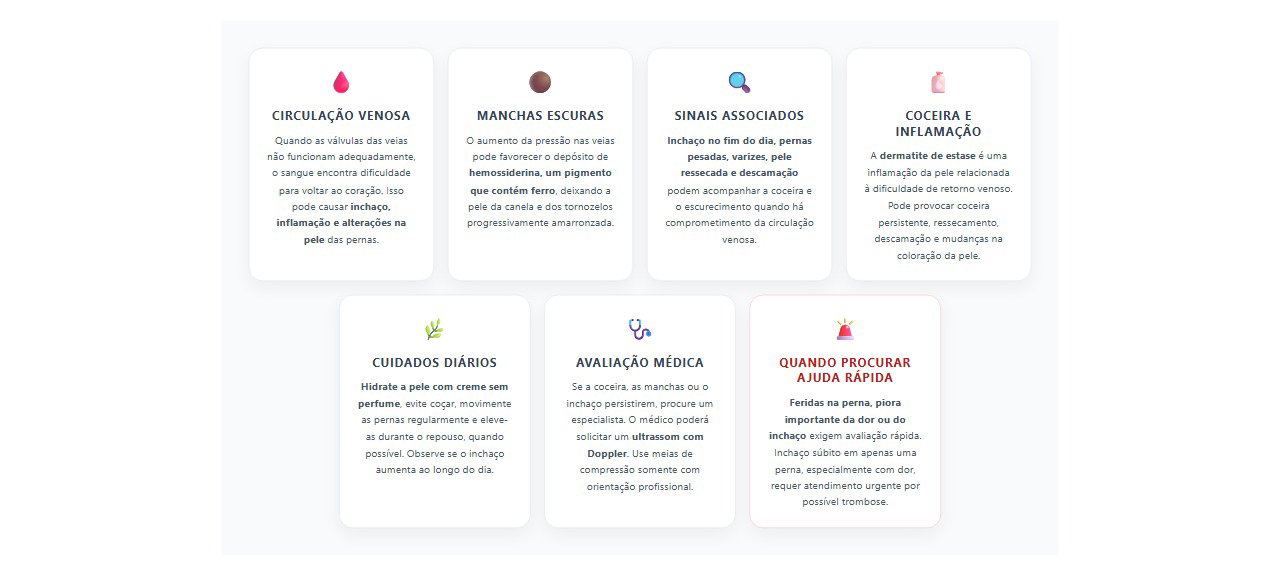 Canela coçando e escurecendo: 7 sinais de problemas na circulação venosa