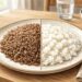 O arroz integral preserva mais fibras que o branco e pode ajudar a prolongar a saciedade.