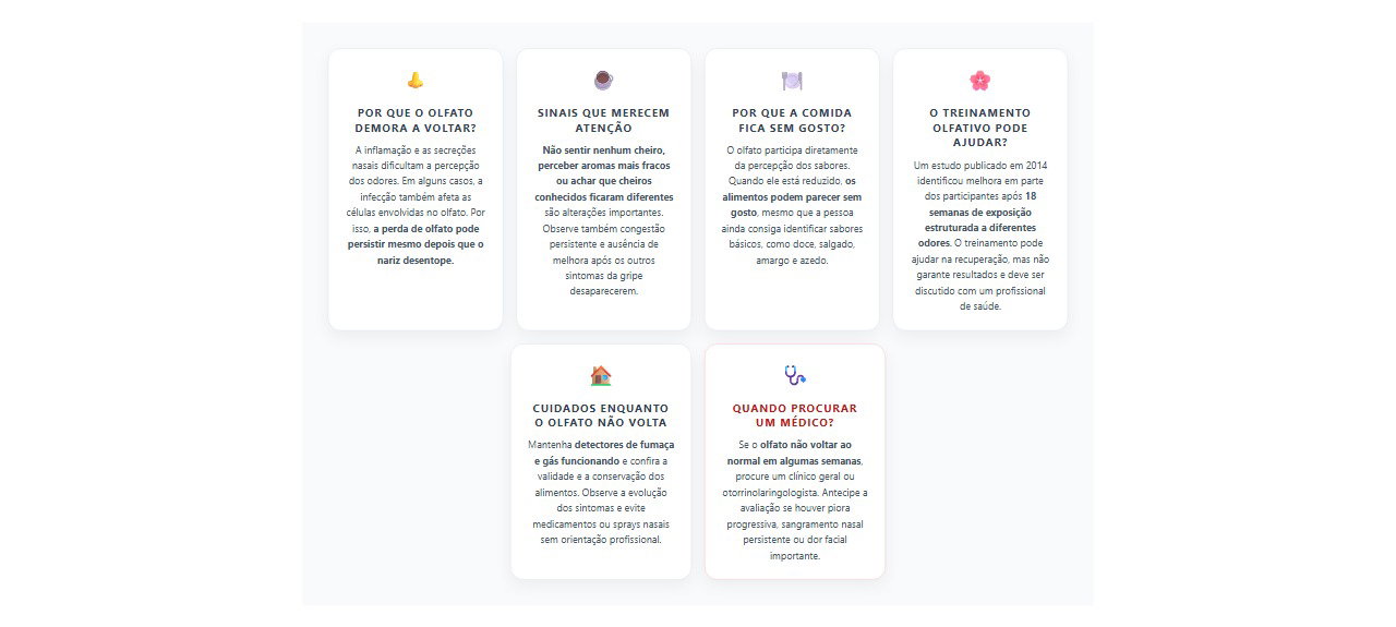 Olfato não voltou depois da gripe: 6 sinais e cuidados importantes