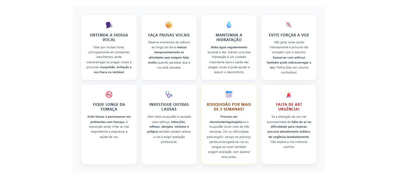 Voz falhando depois de falar muito: 8 cuidados e sinais de alerta para investigar
