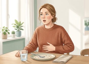 Comer depressa pode favorecer a ingestão de ar e desencadear soluços após a refeição.