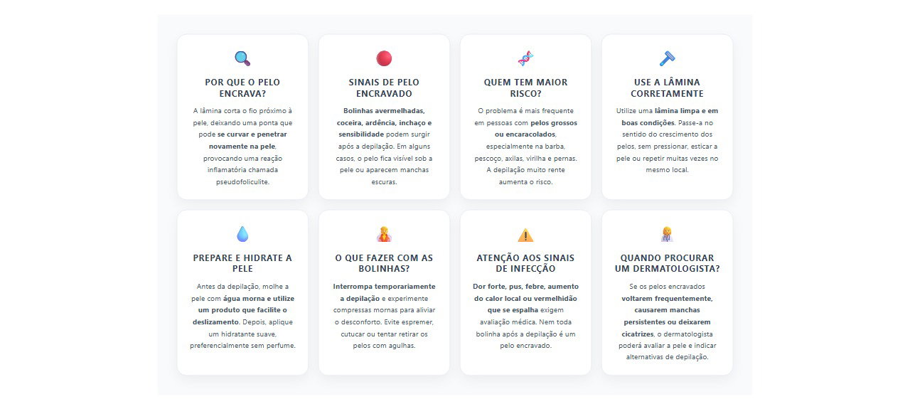 Bolinhas Depois da Lâmina: 8 Sinais e Cuidados para Evitar Pelos Encravados