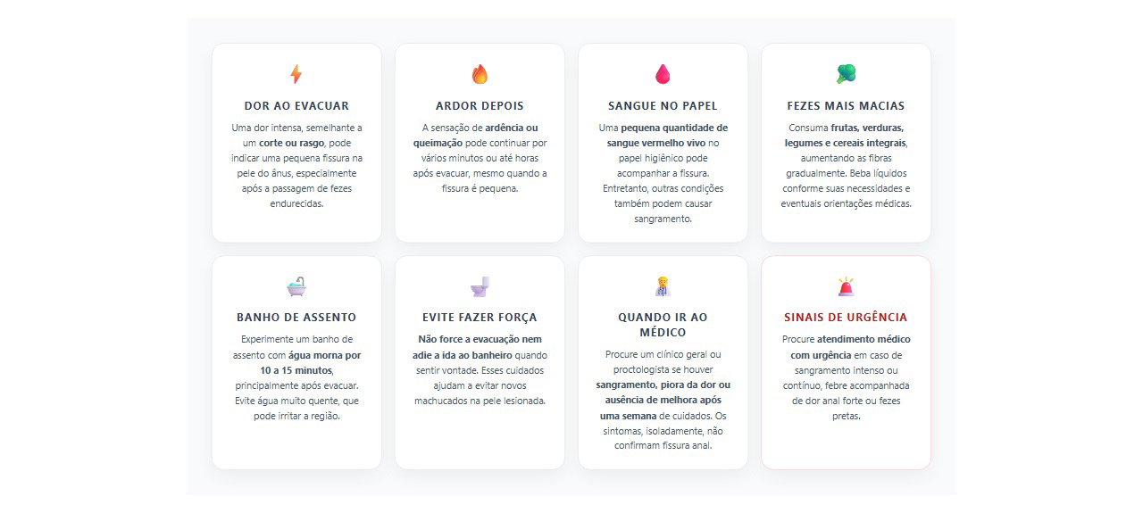 Dor forte ao evacuar: 8 sinais e cuidados para fissura anal