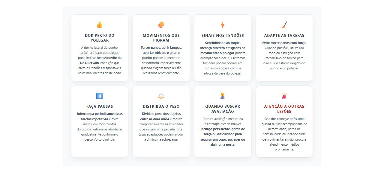 Dor no punho perto do polegar: 8 sinais e cuidados para aliviar a sobrecarga dos tendões