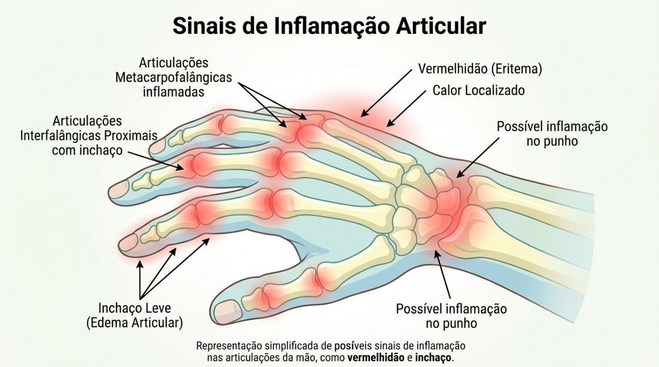 Inchaço nas articulações e rigidez matinal recorrente podem indicar a necessidade de investigação médica.