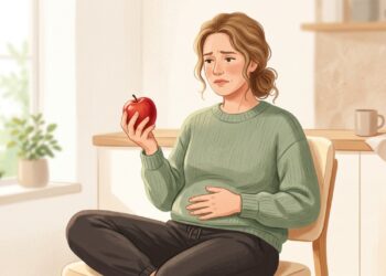 A maçã pode provocar gases e barriga estufada em pessoas com maior sensibilidade intestinal.