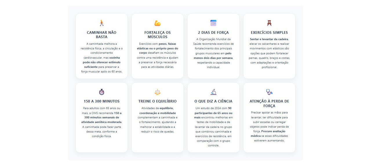 Caminhar depois dos 60: 8 cuidados para preservar a força muscular