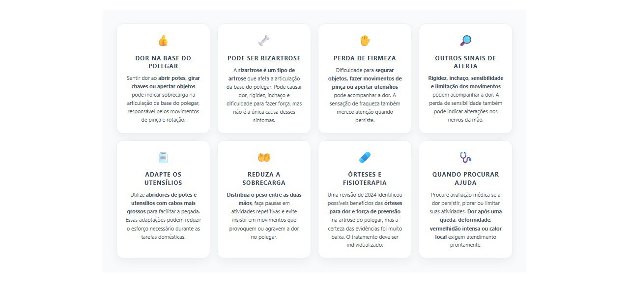 Dor na base do polegar ao abrir potes: 8 sinais e cuidados para proteger a mão
