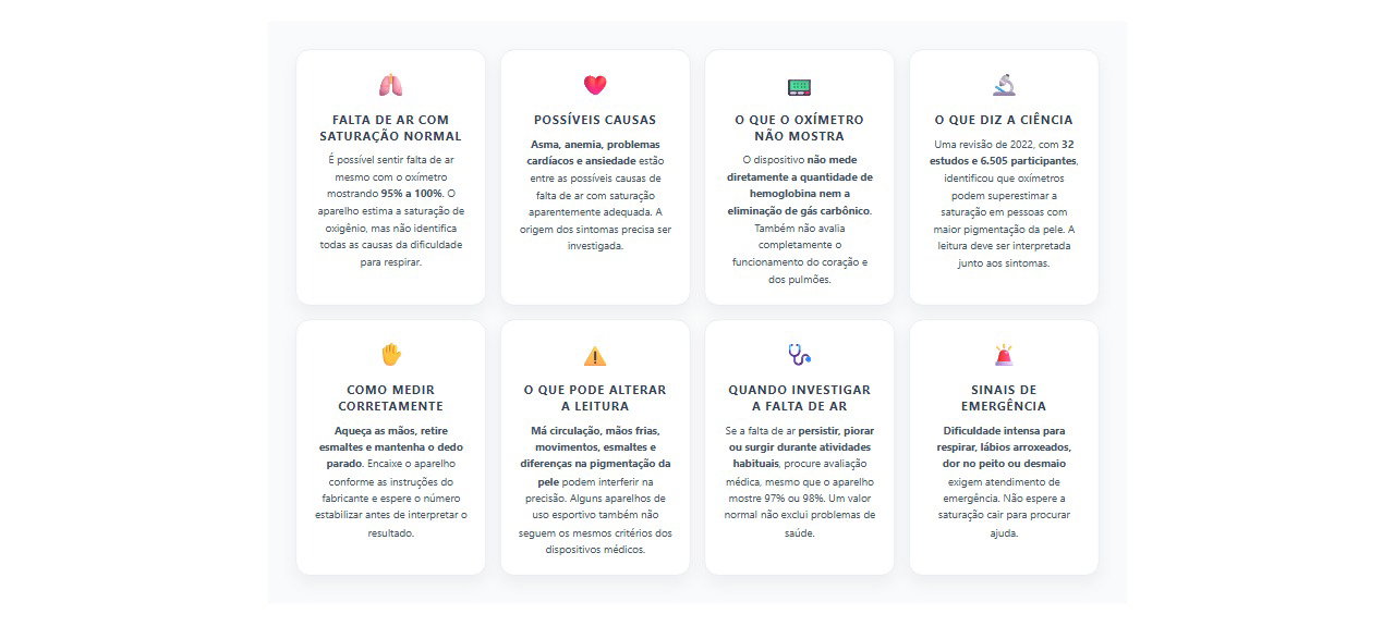Oxímetro normal e falta de ar: 8 sinais e cuidados que você precisa conhecer