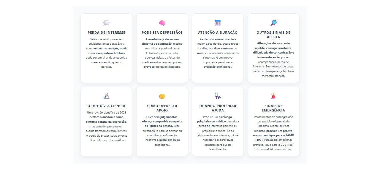 Perda de interesse e prazer: 8 sinais e cuidados para reconhecer quando o desânimo merece atenção