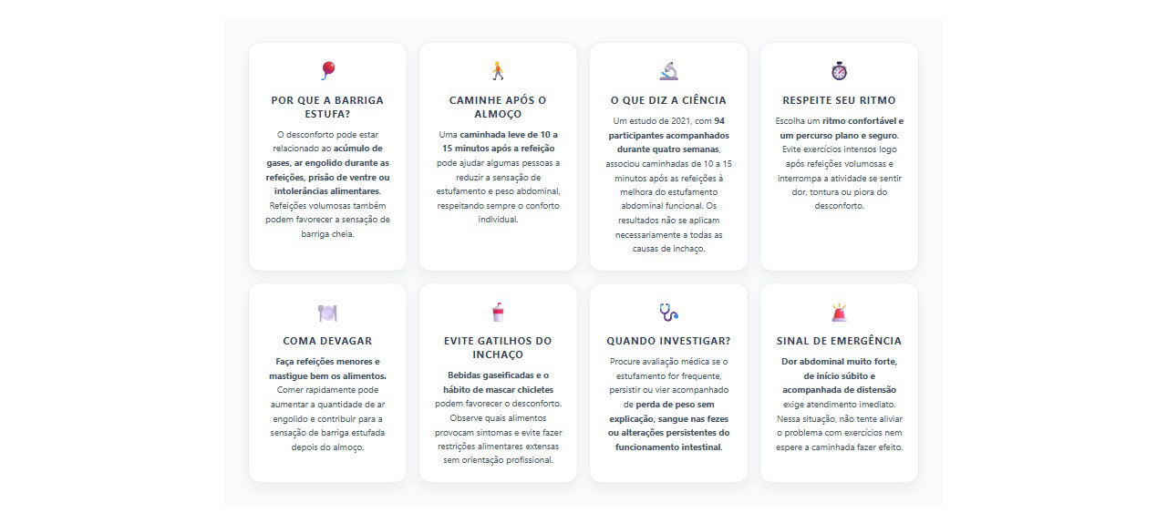 Barriga estufada após o almoço: 8 cuidados para aliviar o inchaço e melhorar a digestão