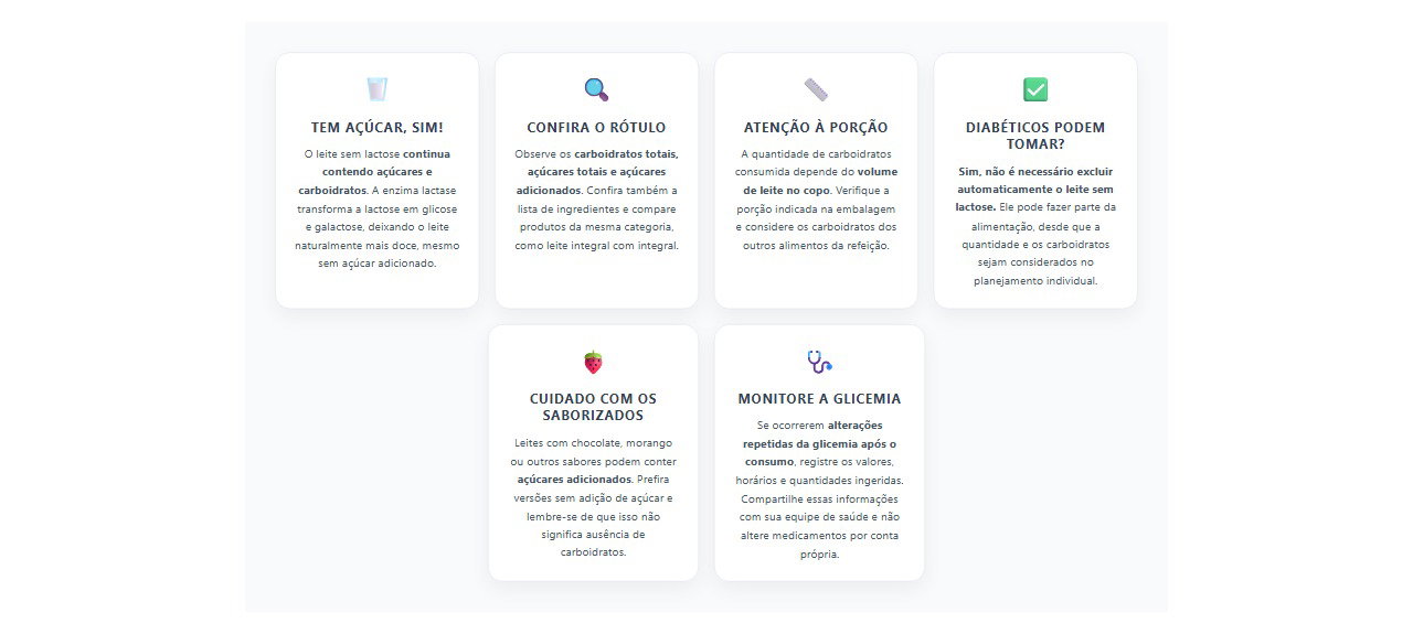 Leite sem lactose e diabetes: 6 cuidados essenciais para consumir com segurança