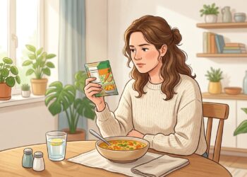 A sopa de pacote pode parecer leve, mas é preciso consultar o rótulo para descobrir a quantidade de sódio.