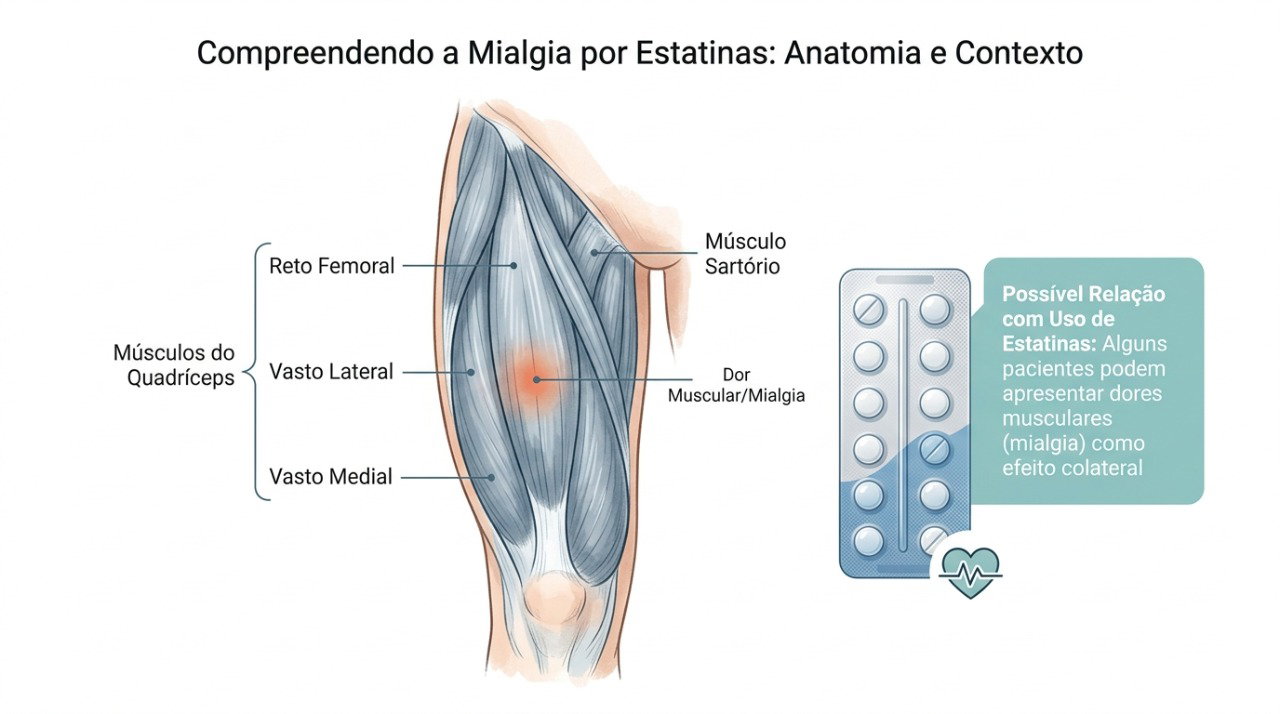 As estatinas podem causar dor, câimbras ou fraqueza muscular, mas outras causas também precisam ser investigadas.
