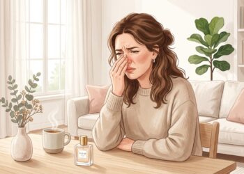 Perfumes fortes podem provocar congestão nasal mesmo em pessoas que não têm alergia.
