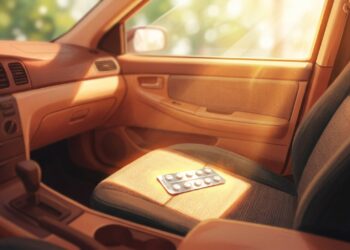 O calor intenso dentro de um carro pode comprometer a qualidade e a eficácia dos medicamentos.