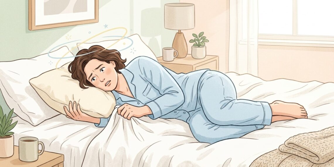 A sensação de que o quarto gira ao virar na cama pode ser um sinal de vertigem posicional.