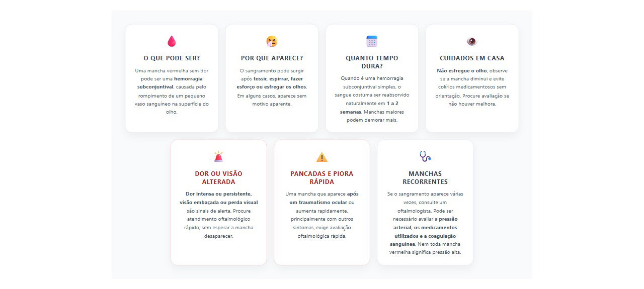 Mancha vermelha no branco do olho: 7 sinais e cuidados que você precisa conhecer